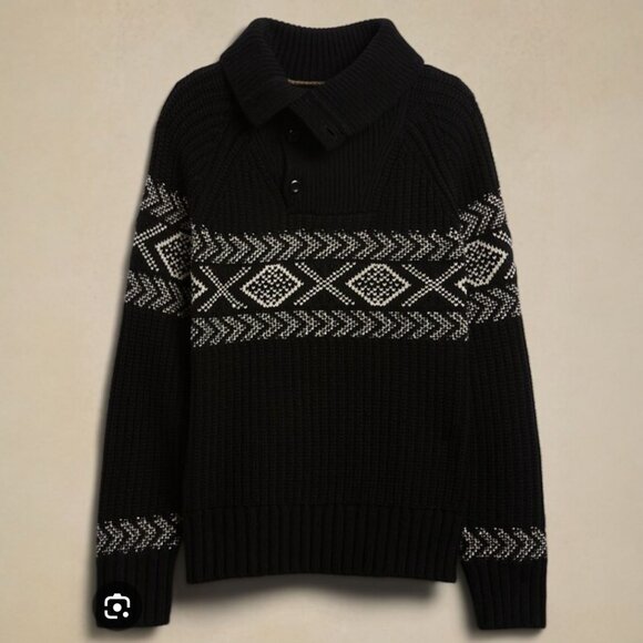Banana Republic Arran  fair Isle sweater - Picture 1 of 11